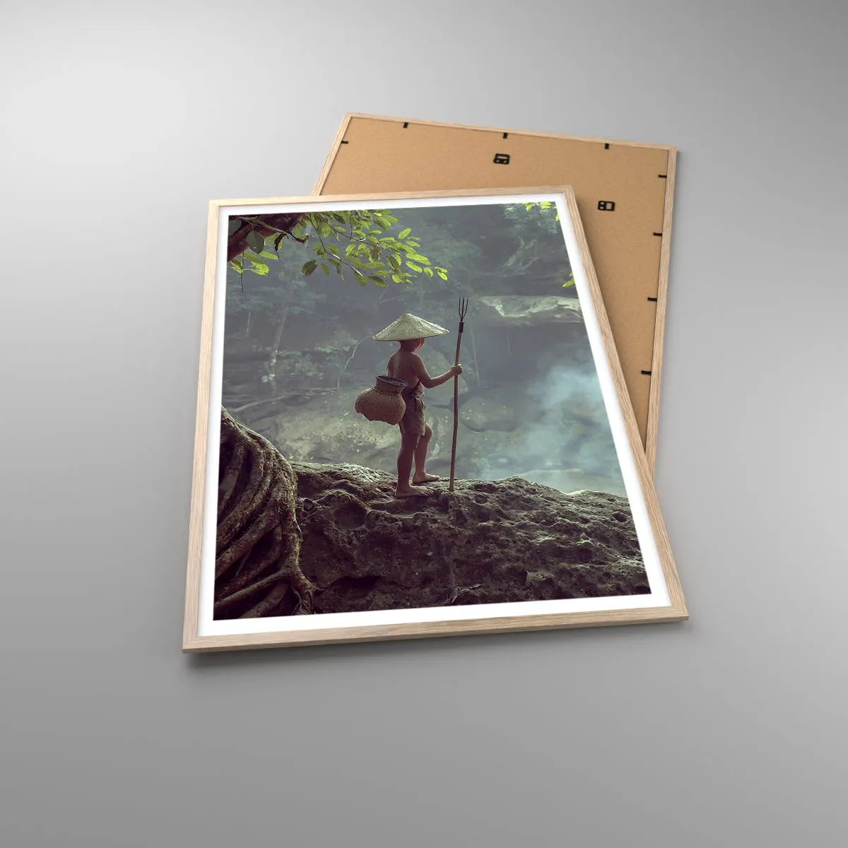 Poszter világos tölgy keretben - Barátságban a természettel - 70x100 cm