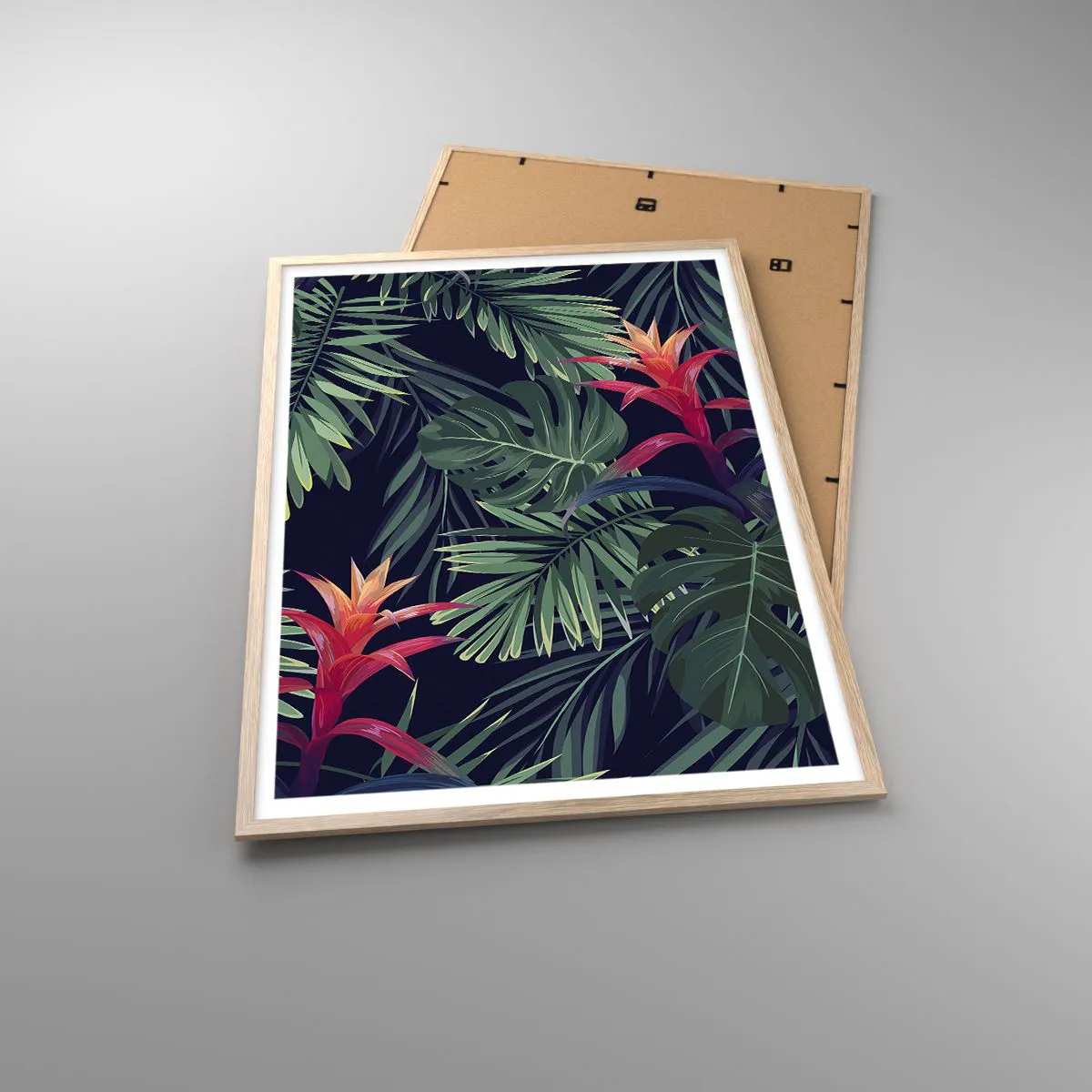 Affiche dans un chêne clair - Poster - immergé dans la nature - 70x100 cm