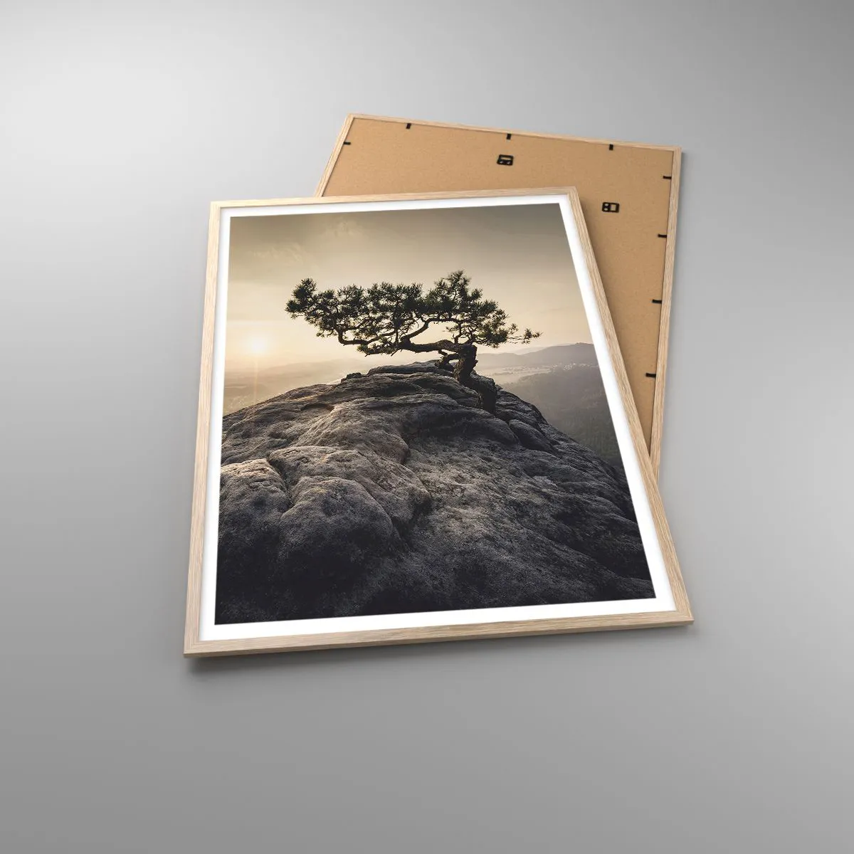 Poster in light oak frame - Life Always Wins - 70x100 cm
