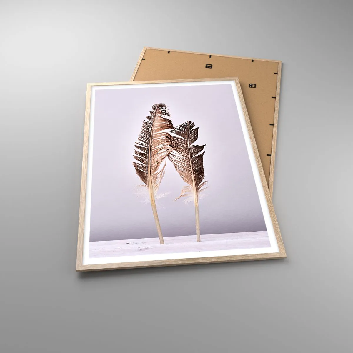 Póster en marco roble claro - Contra la nada - 70x100 cm