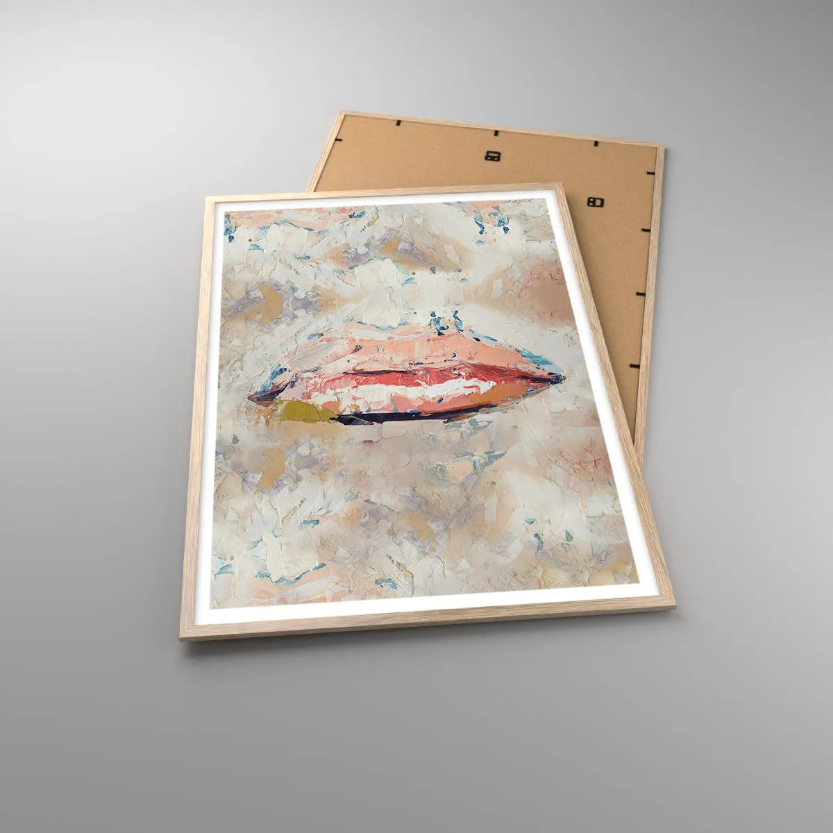Pôster com moldura de carvalho claro - Desperta os sentidos - 70x100 cm