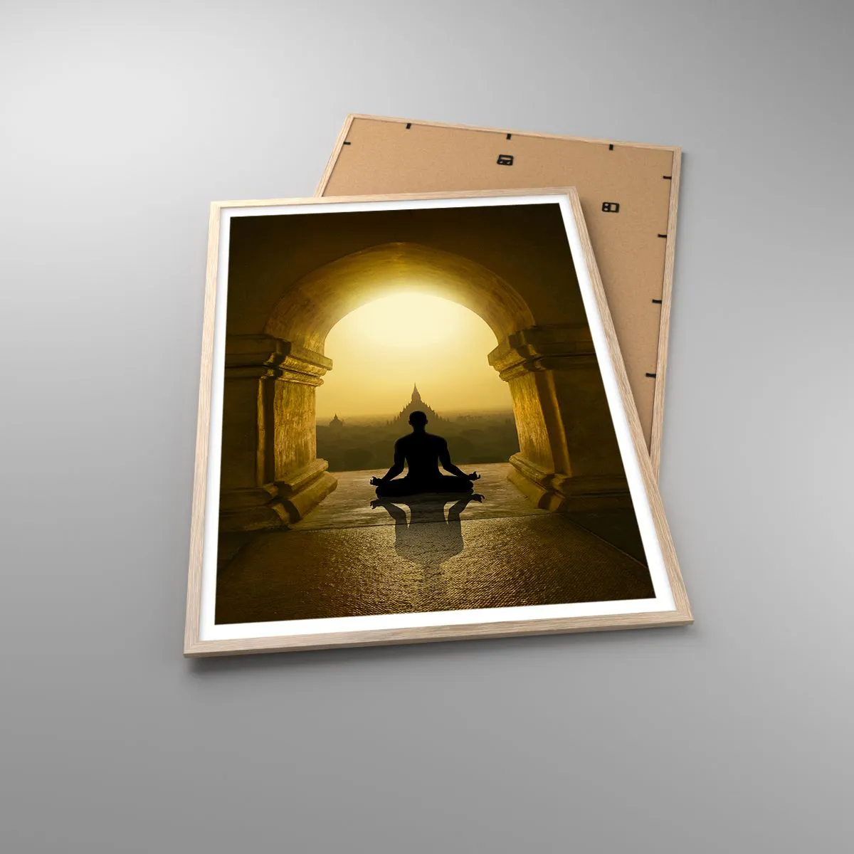 Pôster com moldura de carvalho claro - Harmonia completa - 70x100 cm