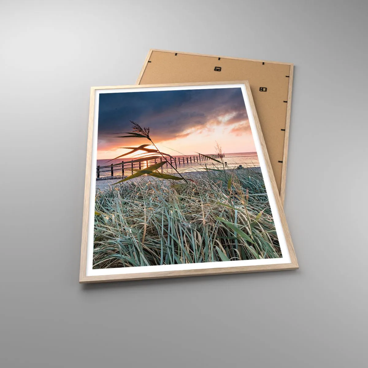 Plakat i ramme af lyst egetræ - Ikke passerer med vinden - 70x100 cm