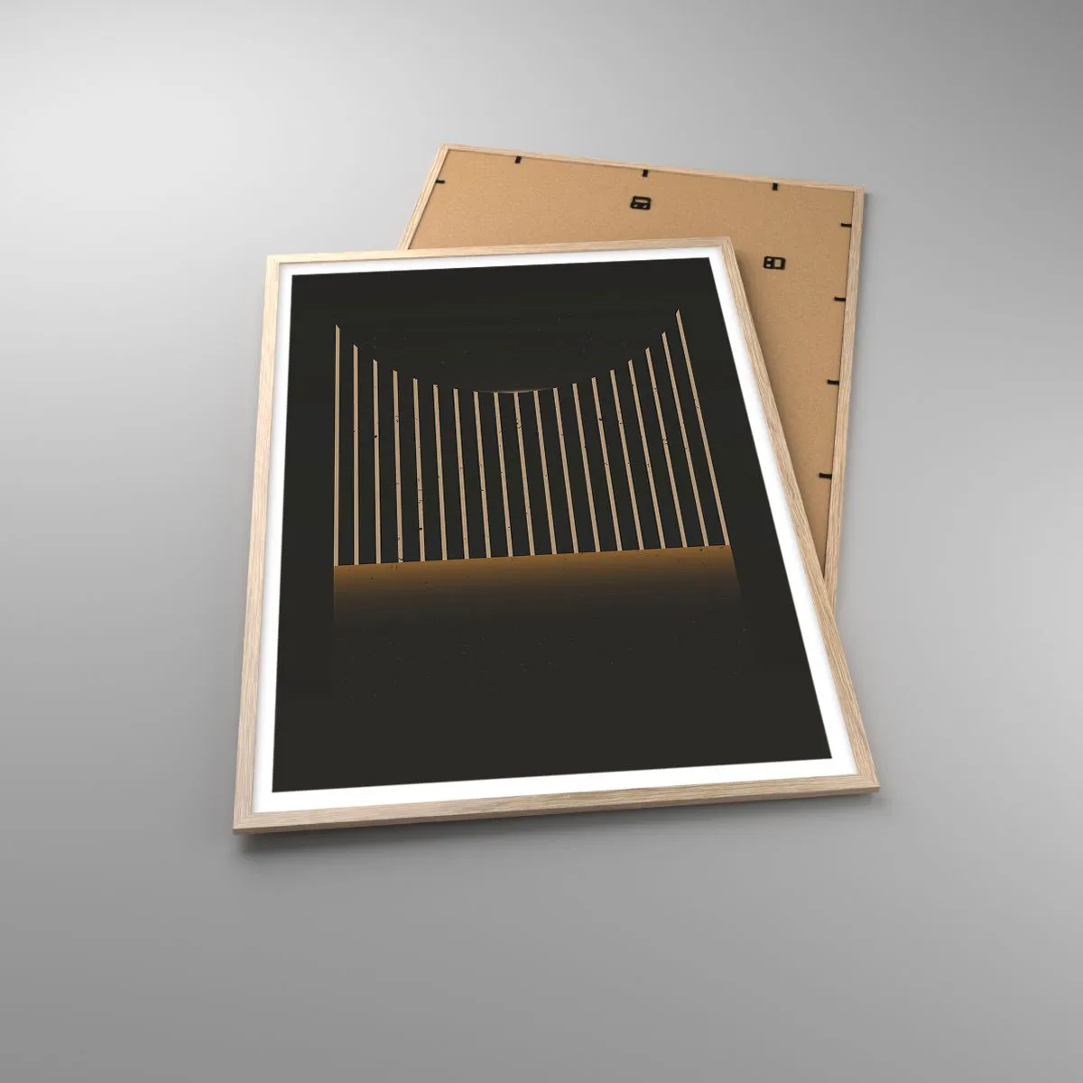 Affisch i ram av ljusek - Utforska mörkret - 70x100 cm