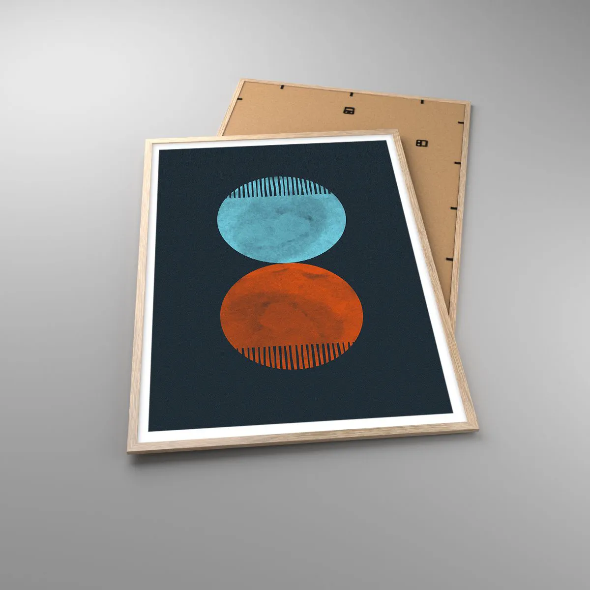 Poszter világos tölgy keretben - Csak a geometria? - 70x100 cm