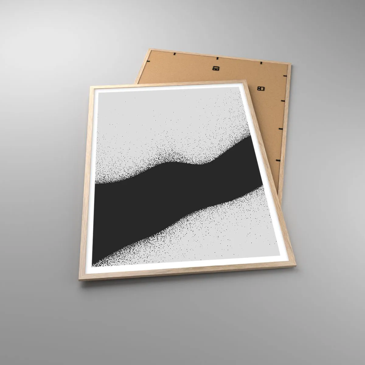 Plakát v rámu světlý dub - Plynulá rovnováha - 70x100 cm