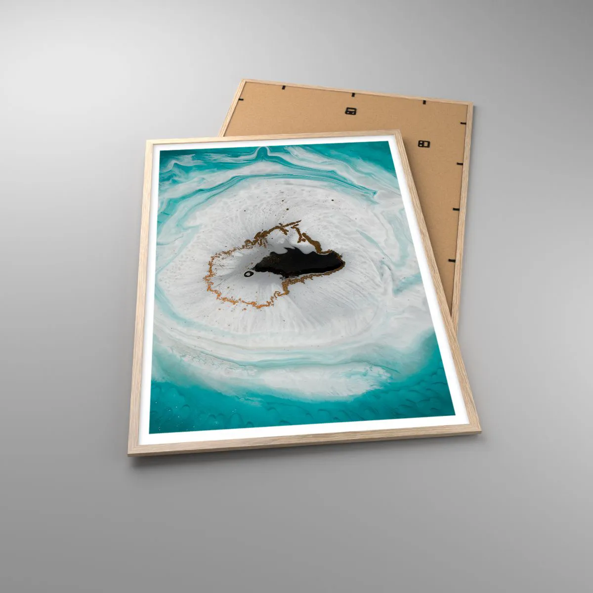 Poster in light oak frame - Into de Deep - 70x100 cm