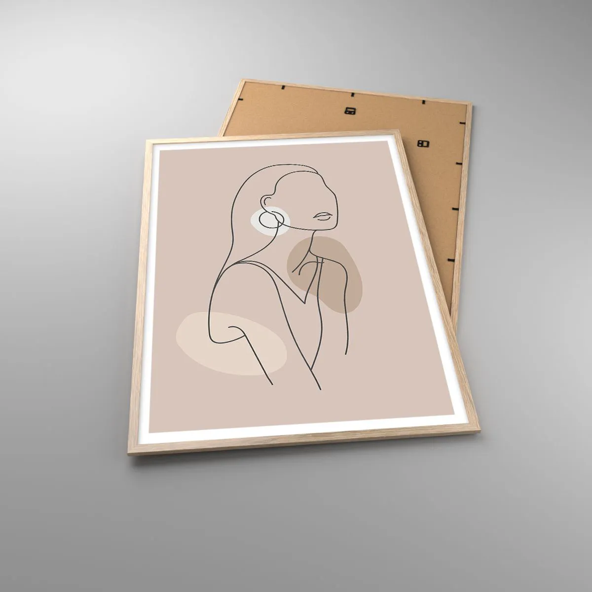 Plakát v rámu světlý dub - Dívčí ikona - 70x100 cm