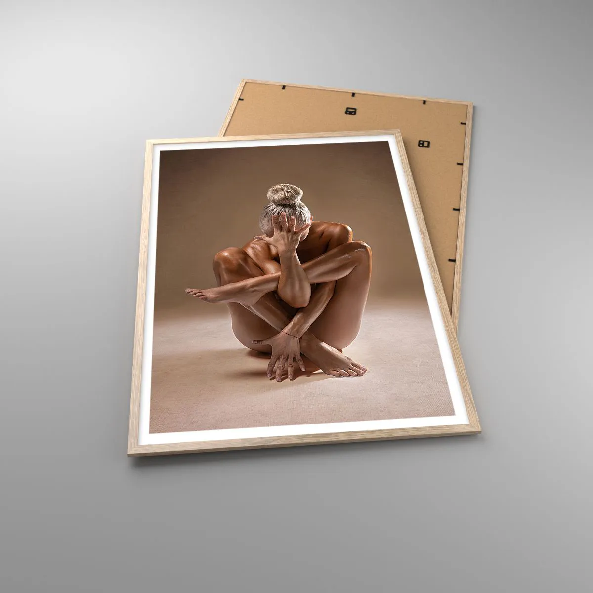 Poster in cornice rovere chiaro - Unità di corpo e anima - 70x100 cm