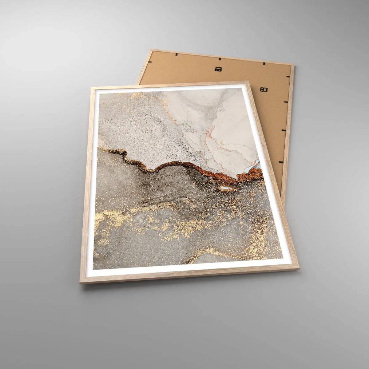 Pôster com moldura de carvalho claro - No limite das cores - 70x100 cm