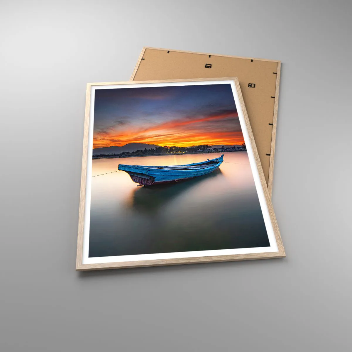 Plagát v ráme zo svetlého duba - Blíži sa dobrá noc - 70x100 cm