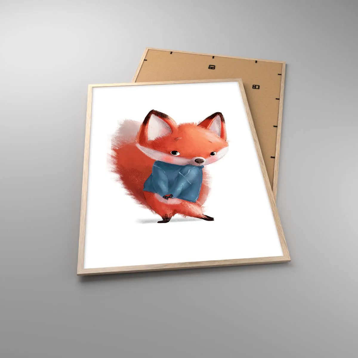 Plakat w ramie jasny dąb - Ładnie mi w tym? - 70x100 cm