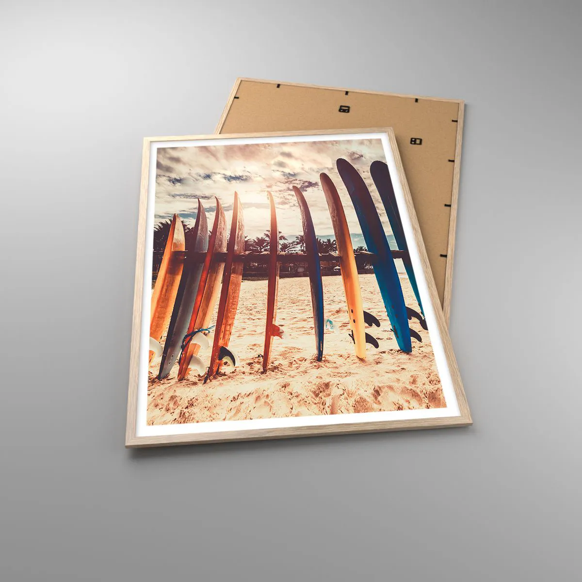 Plakat i ramme af lyst egetræ - Godnat, indtil i morgen - 70x100 cm