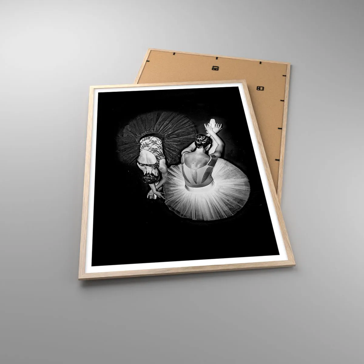 Plagát v ráme zo svetlého duba - Jin a jang – ideálna rovnováha - 70x100 cm