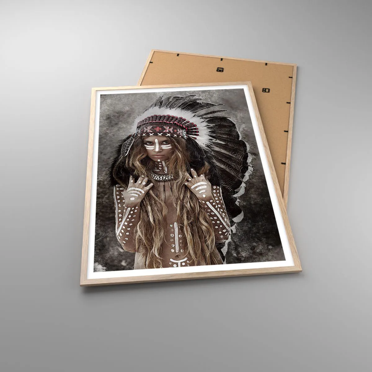 Affiche dans un chêne clair - Poster - Secret de la force de la tribu - 70x100 cm