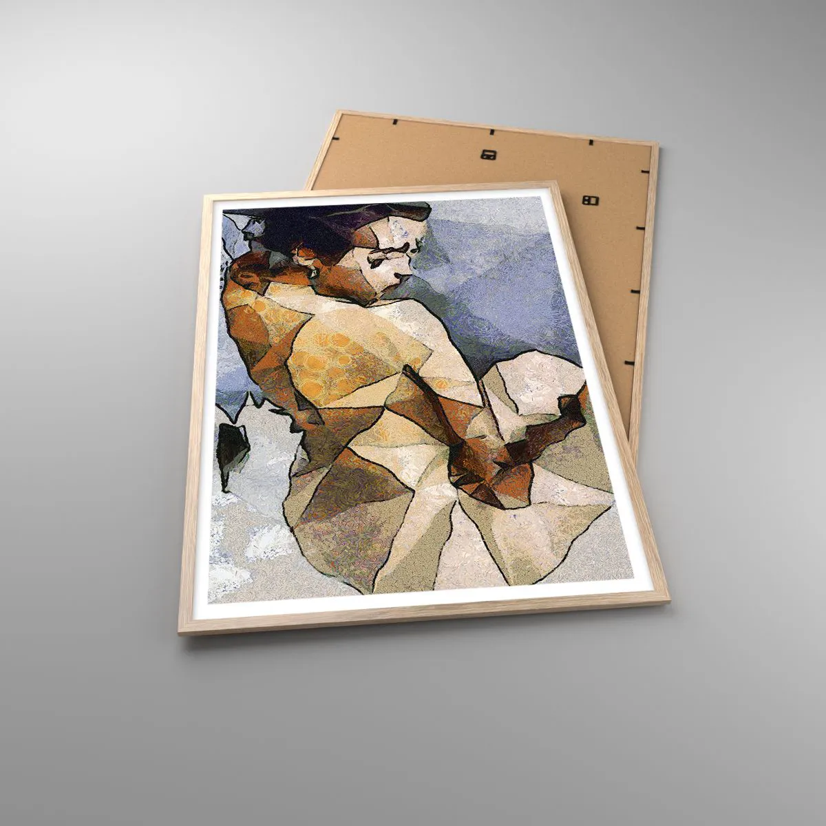 Poster in light oak frame - In the Spirit of Cubism - 70x100 cm