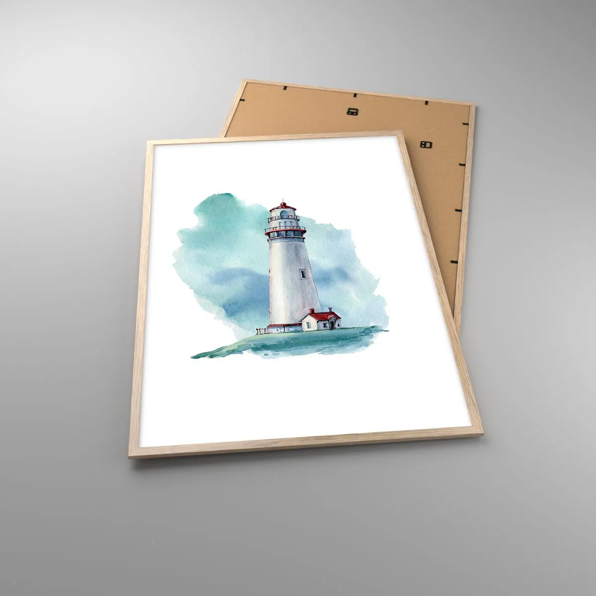 Pôster com moldura de carvalho claro - A gentil irmã do azul - 70x100 cm