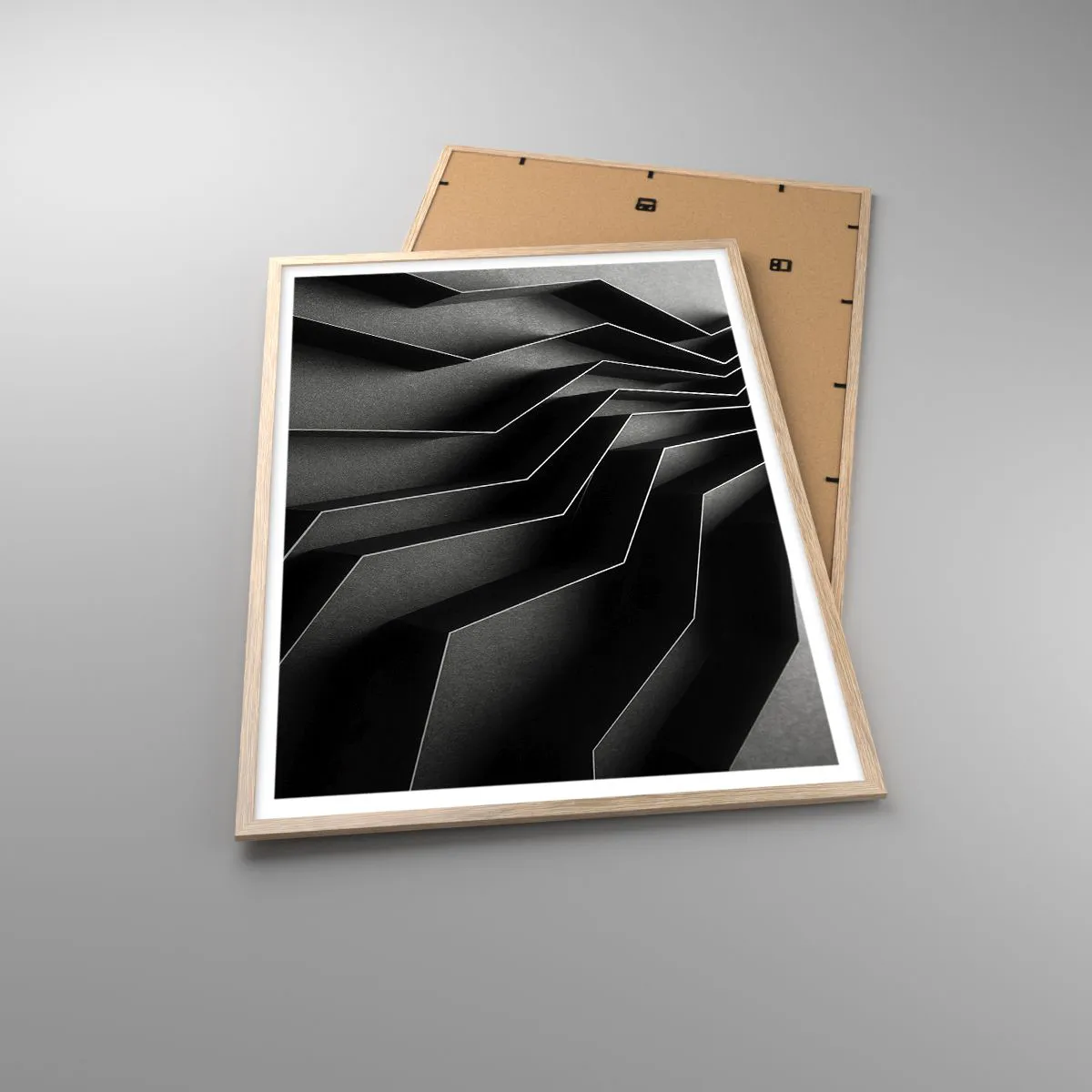 Poszter világos tölgy keretben - Térbeli rend - 70x100 cm