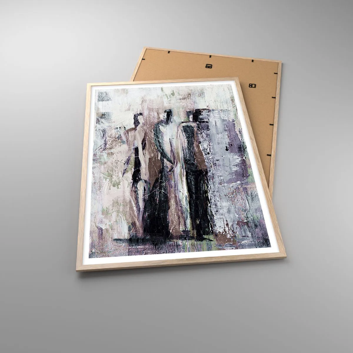 Poster in einem Rahmen aus heller Eiche - Die geheimnisvolle Drei - 70x100 cm