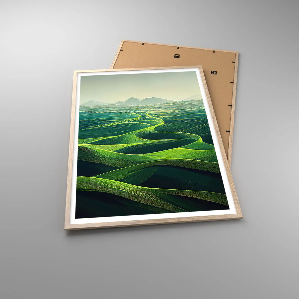 Affisch i ram av ljusek - I gröna dalar - 70x100 cm