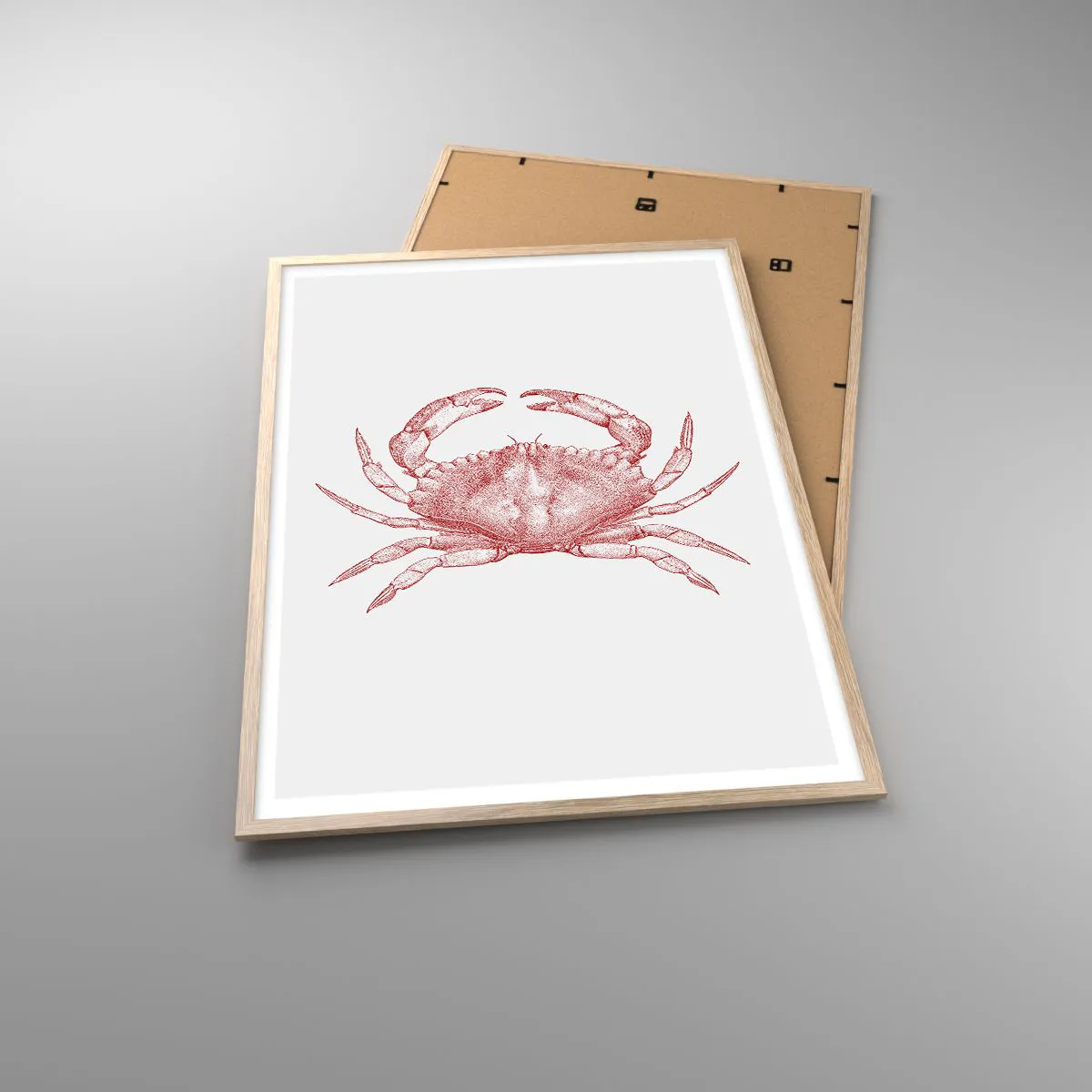 Póster en marco roble claro - El explorador de las rocas - 70x100 cm