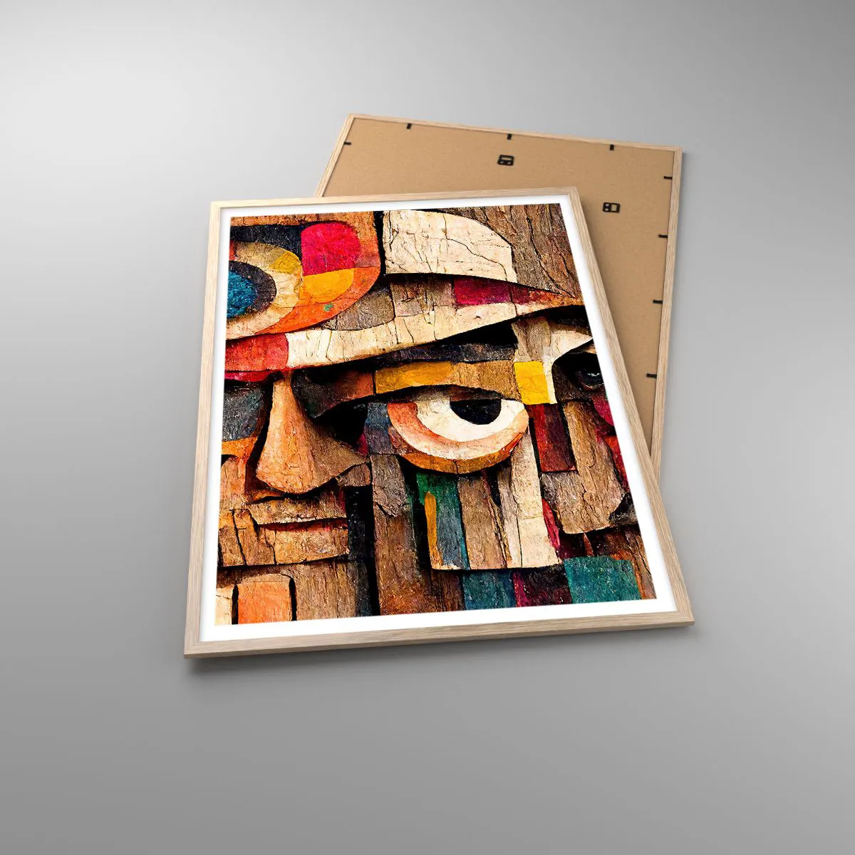 Poster în ramă de stejar deschis - Te văd... - 70x100 cm