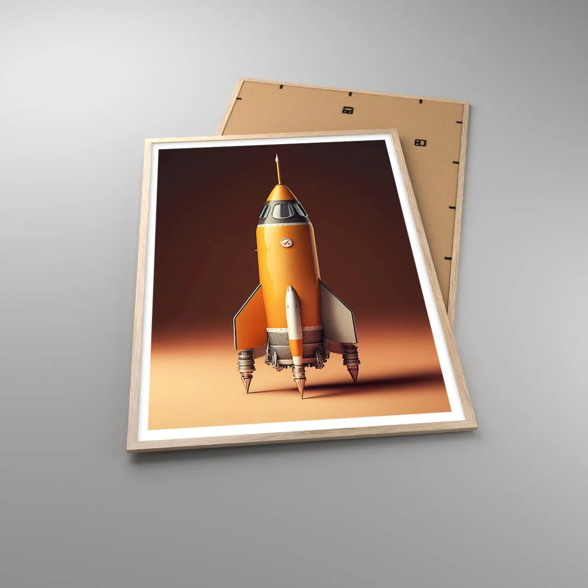 Poszter világos tölgy keretben - Egy álommal kezdődik - 70x100 cm