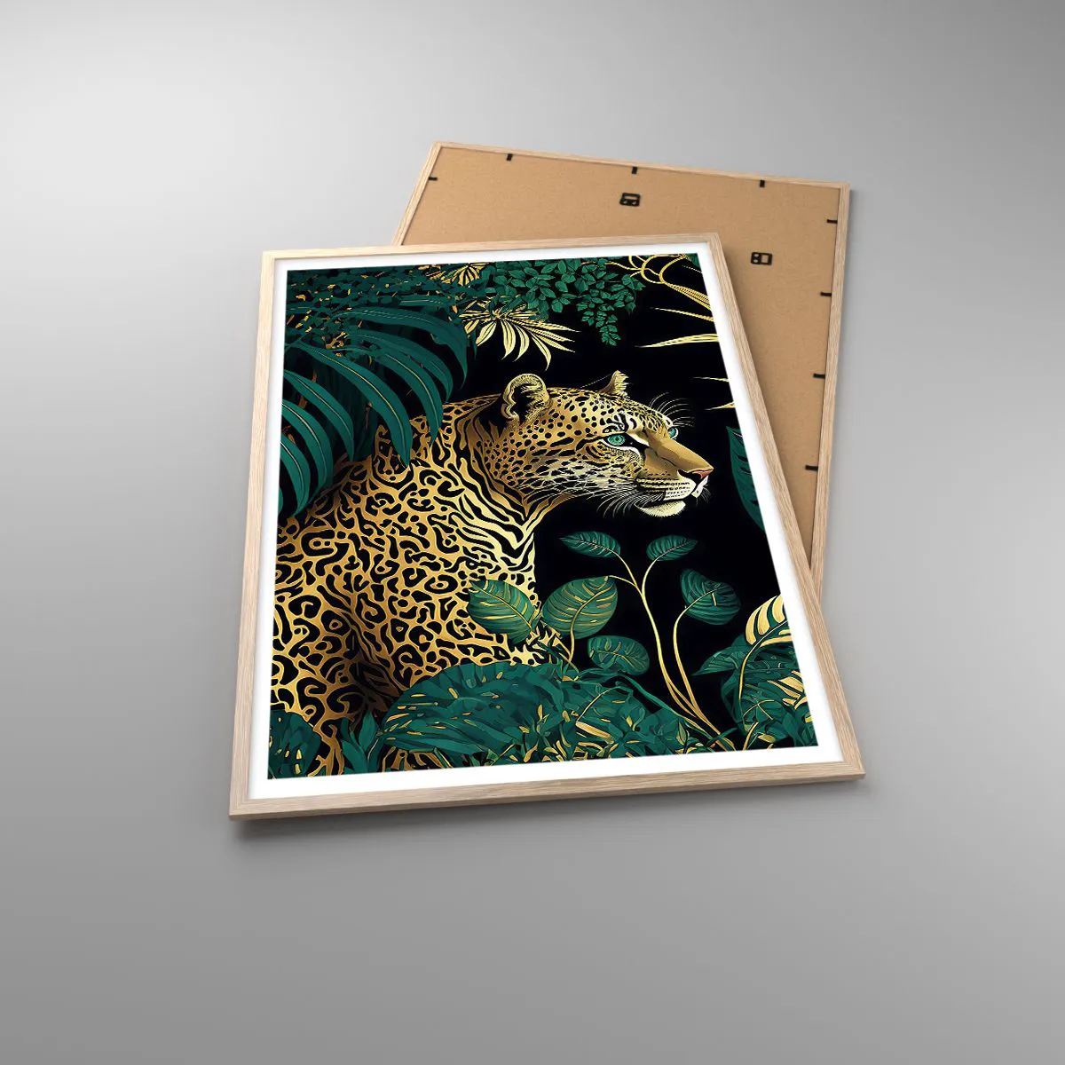 Plagát v ráme zo svetlého duba - Hospodár v džungli - 70x100 cm