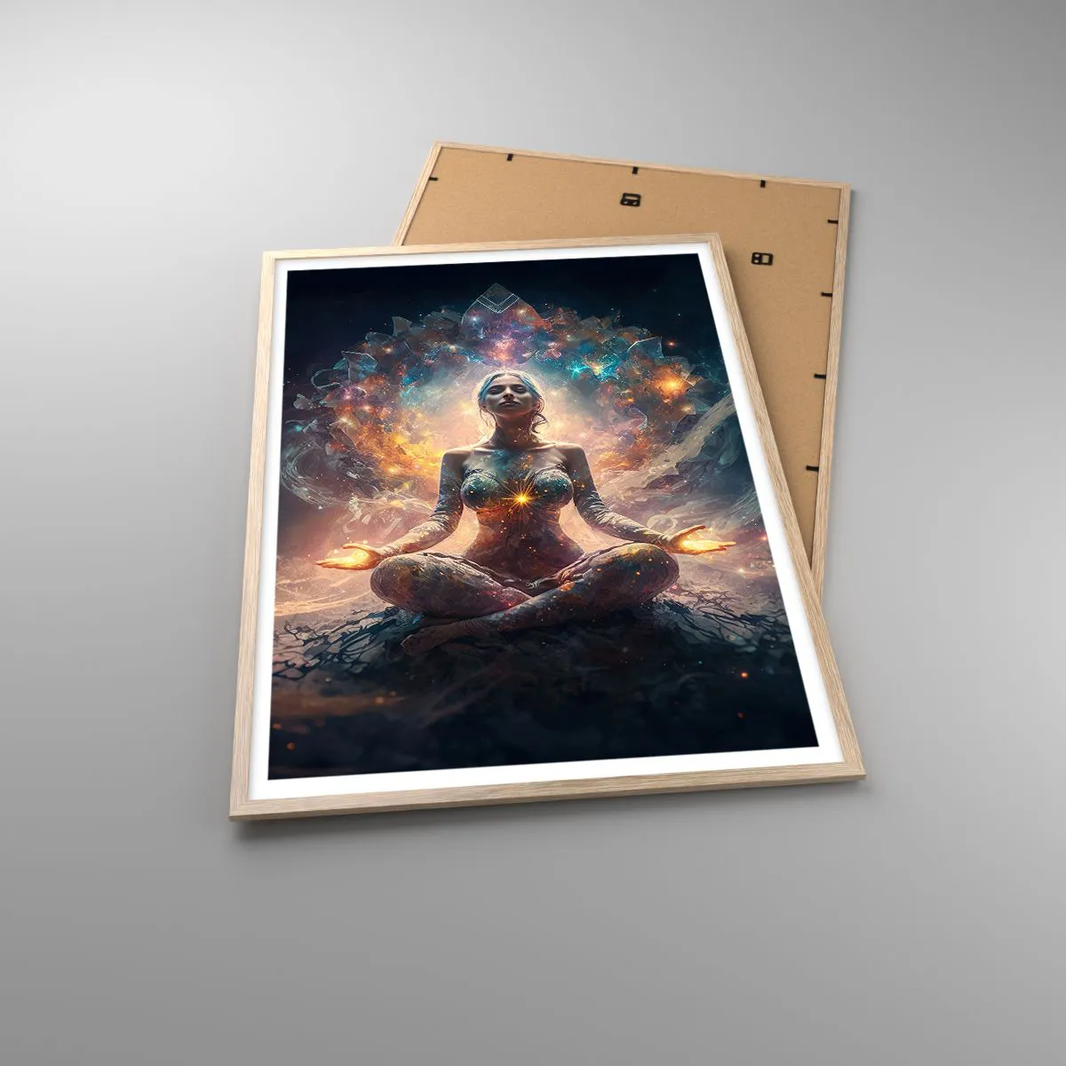 Poster in light oak frame - Good Energy Flow - 70x100 cm