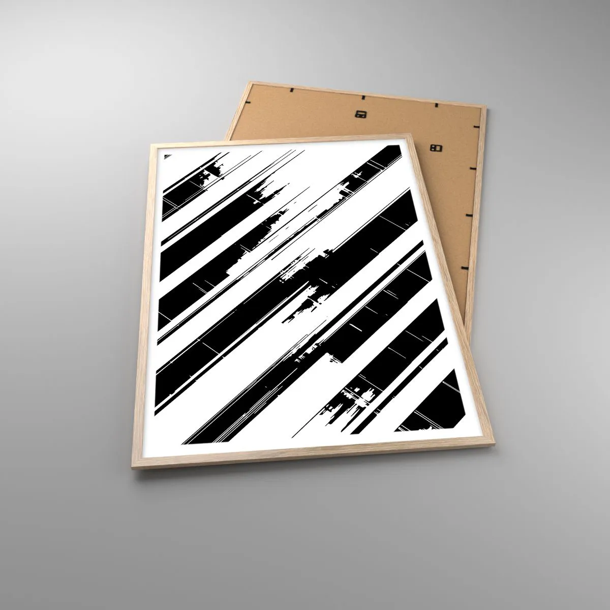 Affisch i ram av ljusek - Intensiv och dynamisk komposition - 70x100 cm