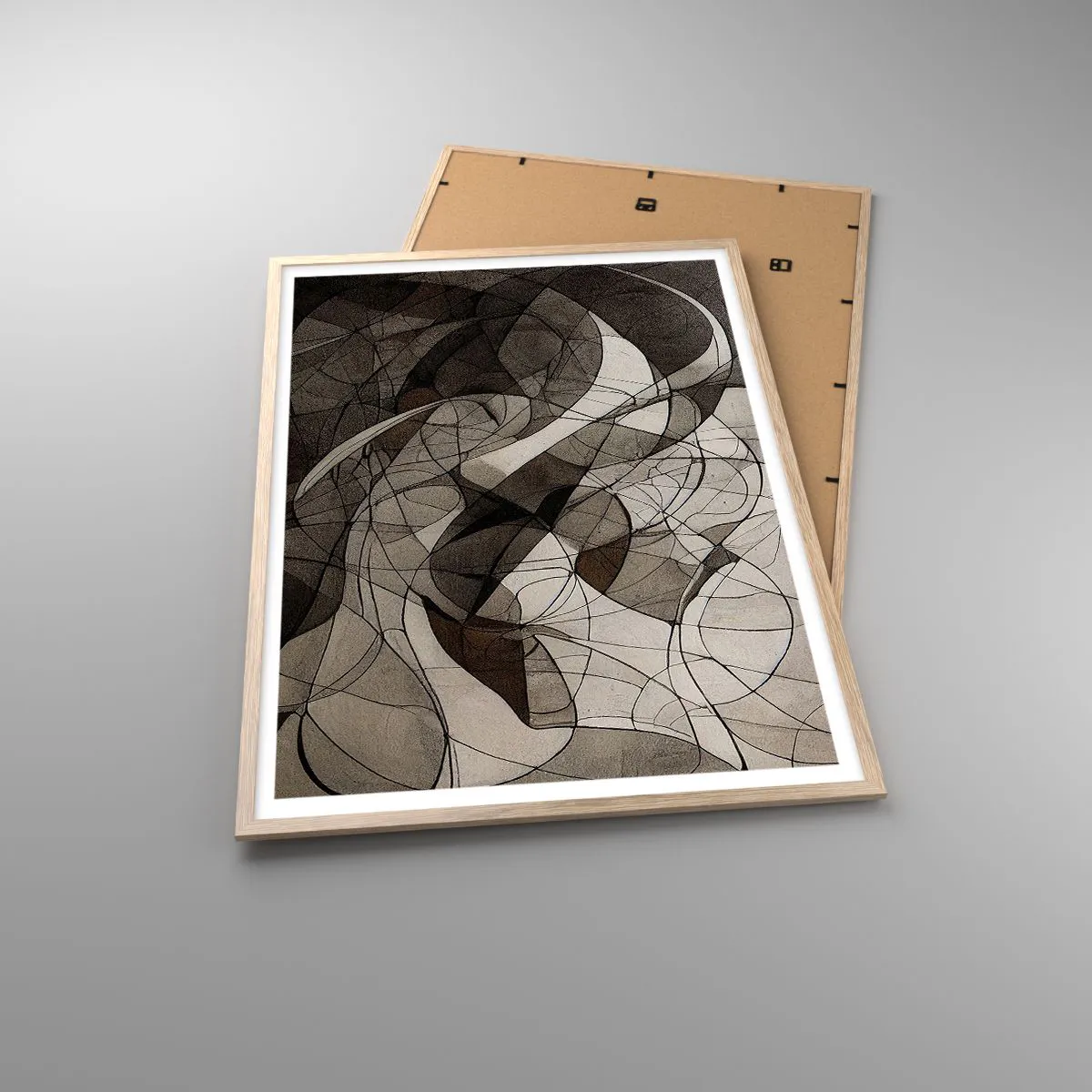 Plagát v ráme zo svetlého duba - Obeh farieb Zeme - 70x100 cm