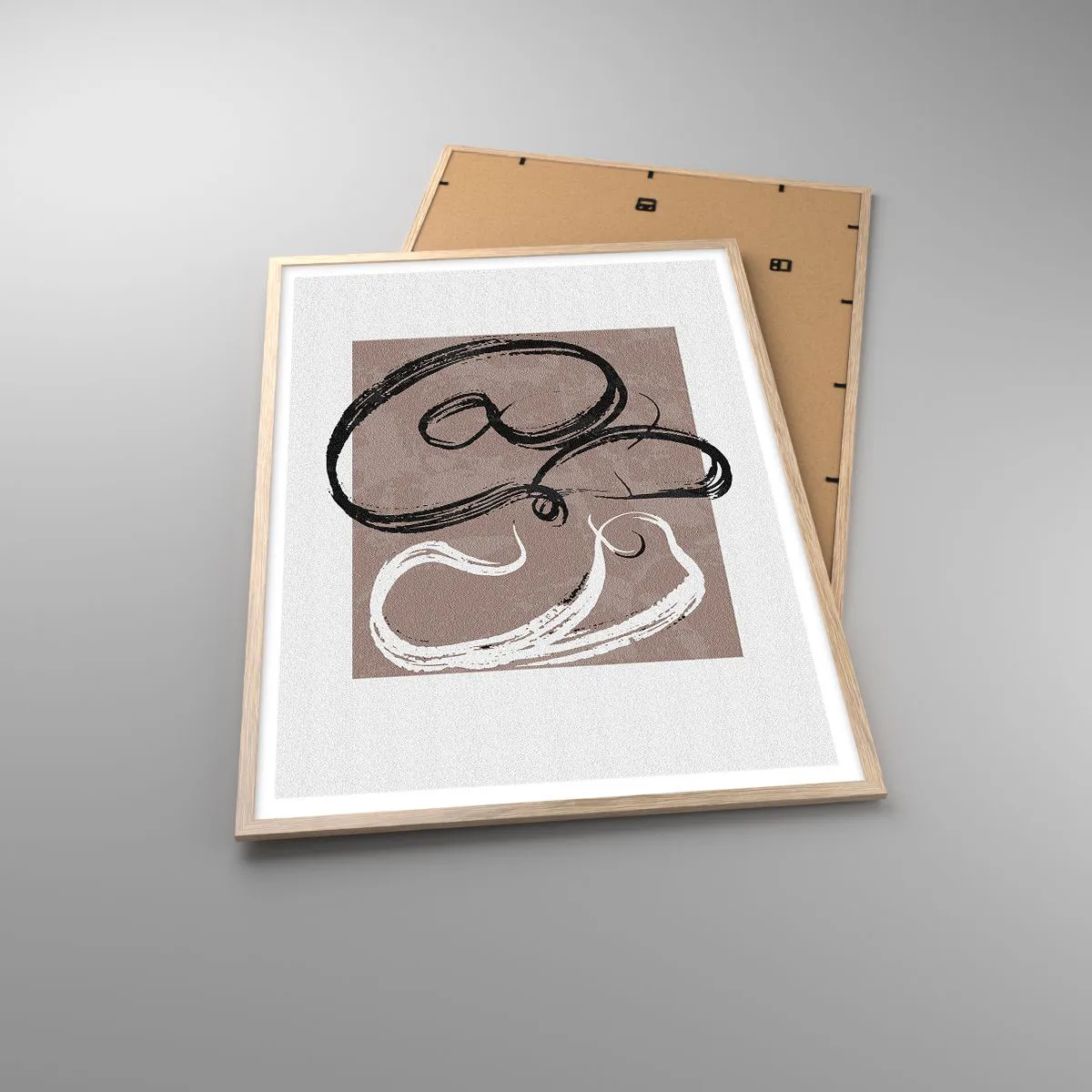 Pôster com moldura de carvalho claro - Composição – a busca pela plenitude - 70x100 cm