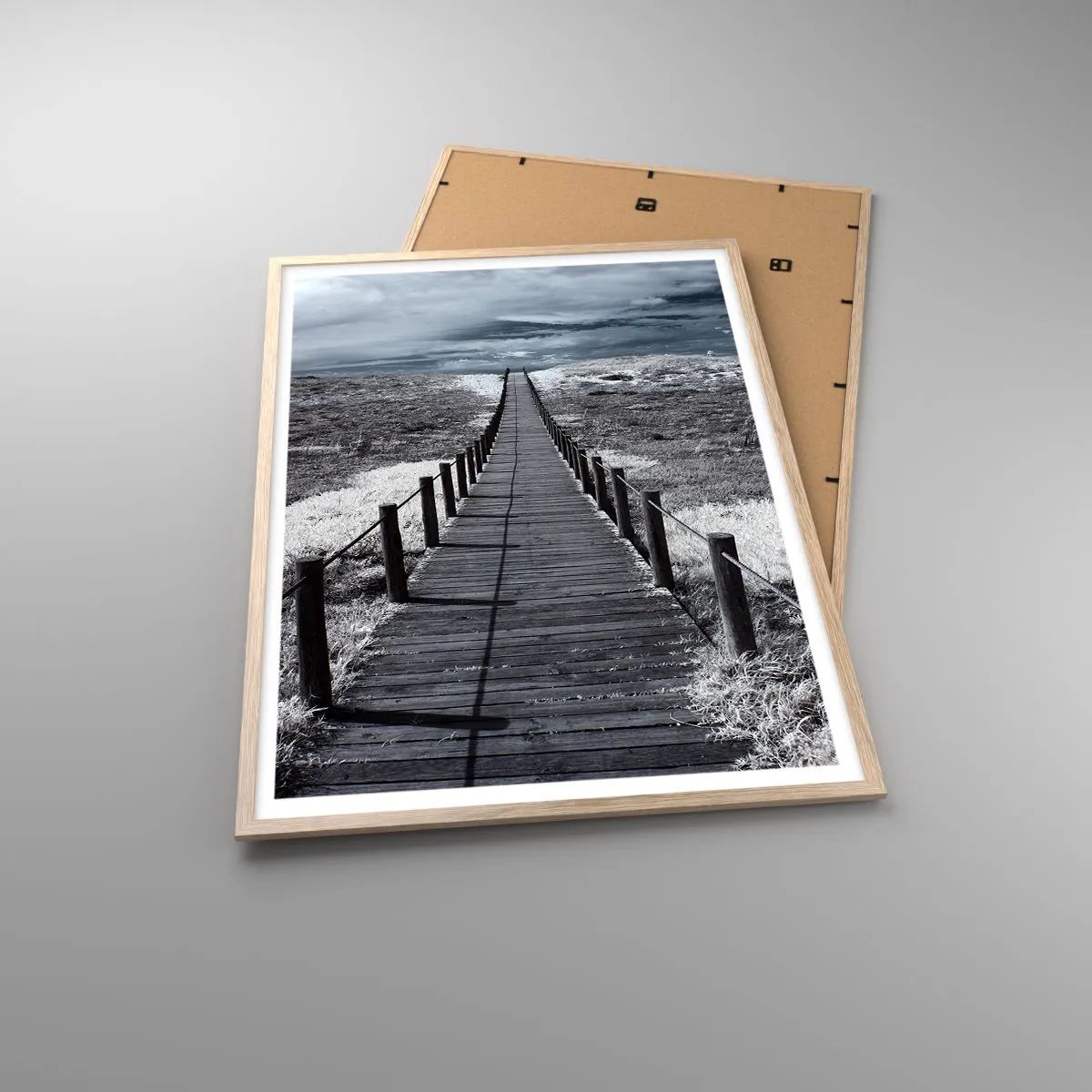 Affiche dans un chêne clair - Poster - Jusqu'au rivage - 70x100 cm