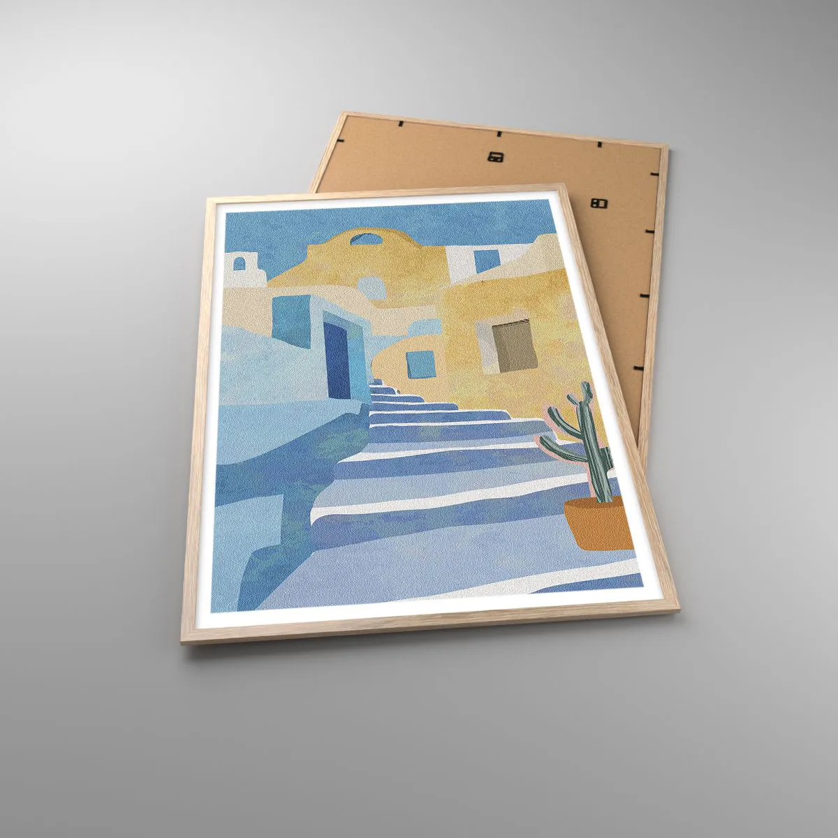 Poster in einem Rahmen aus heller Eiche - Ein Tag in einer arabischen Stadt - 70x100 cm