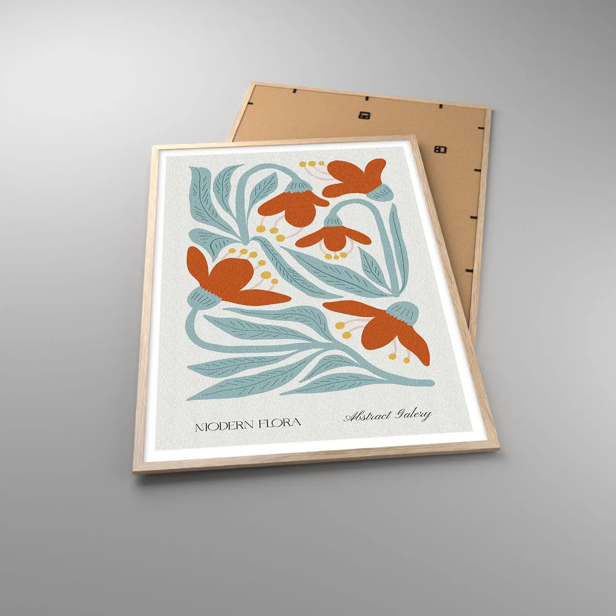 Poszter világos tölgy keretben - A föld felé, a nap felé - 70x100 cm