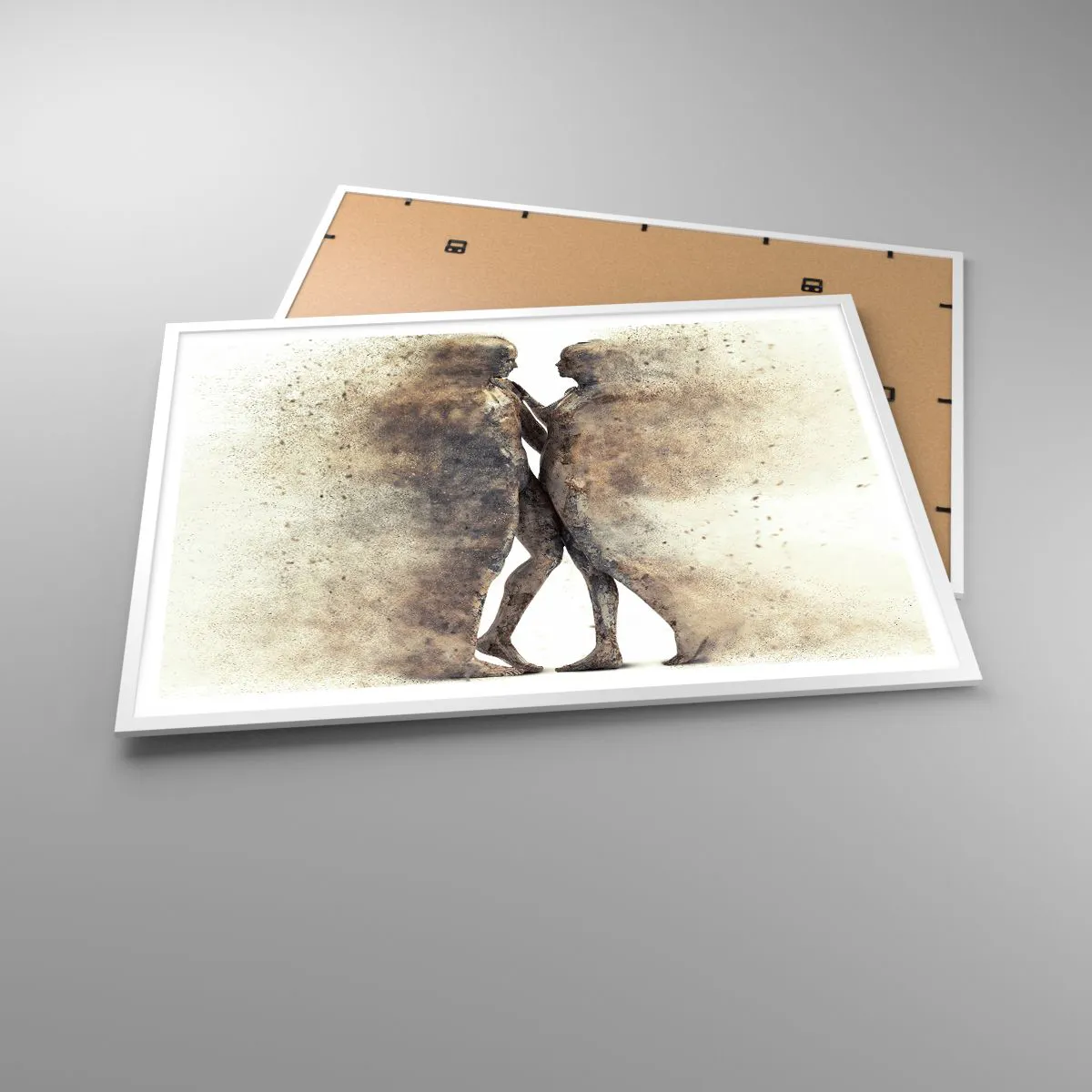 Affiche dans un cadre blanc - Poster - Ils sont sortis de la poussière pour aimer - 100x70 cm