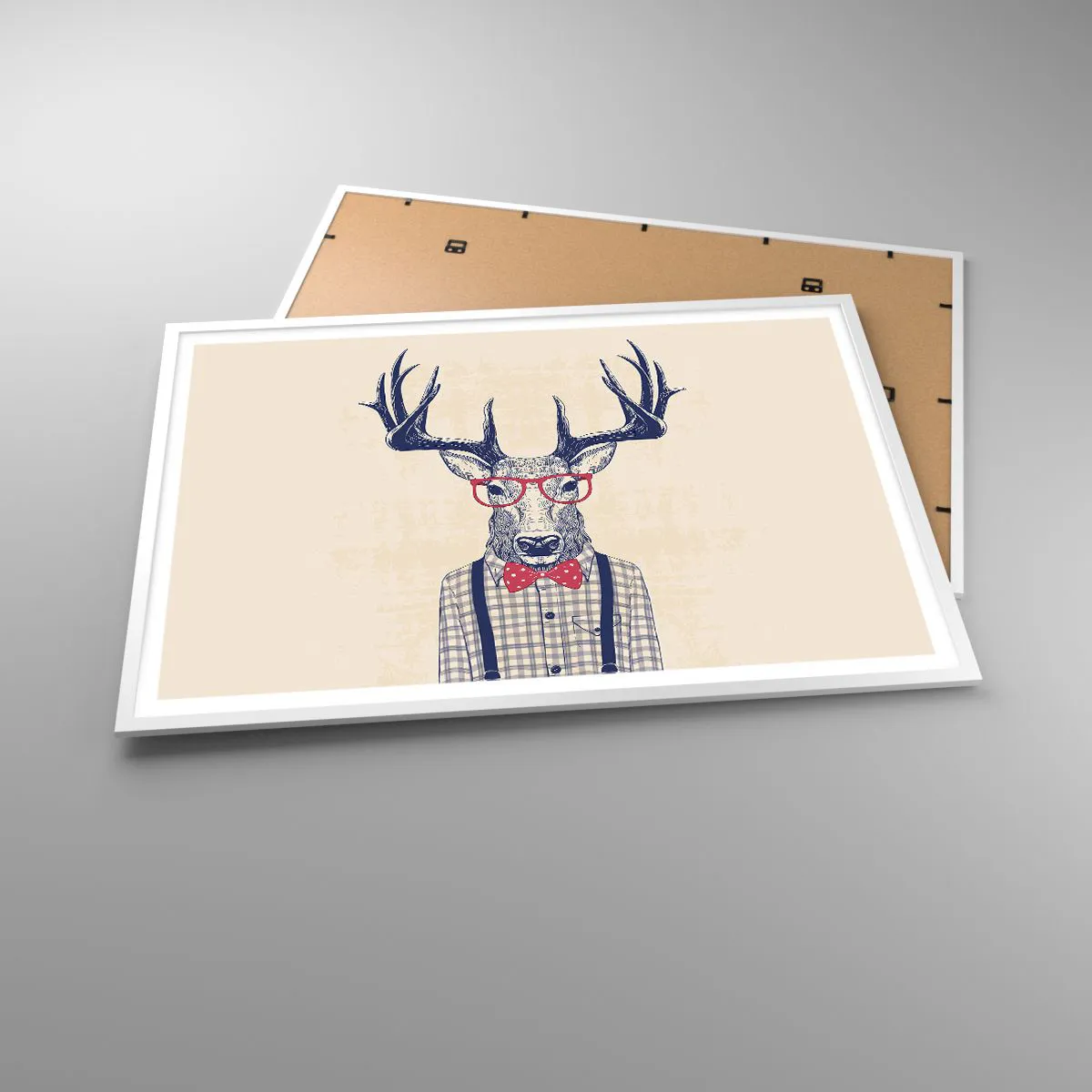 Poster in einem weißen Rahmen - Eine lustige Extravaganz - 100x70 cm