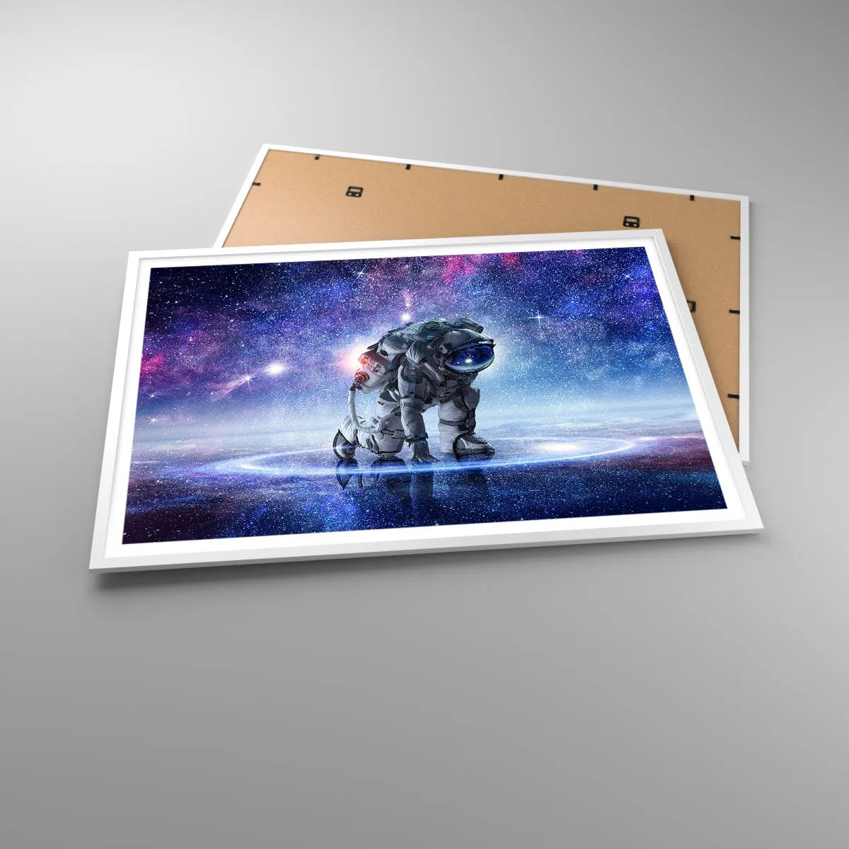 Affiche dans un cadre blanc - Poster - Le ciel étoilé au dessus de moi - 100x70 cm