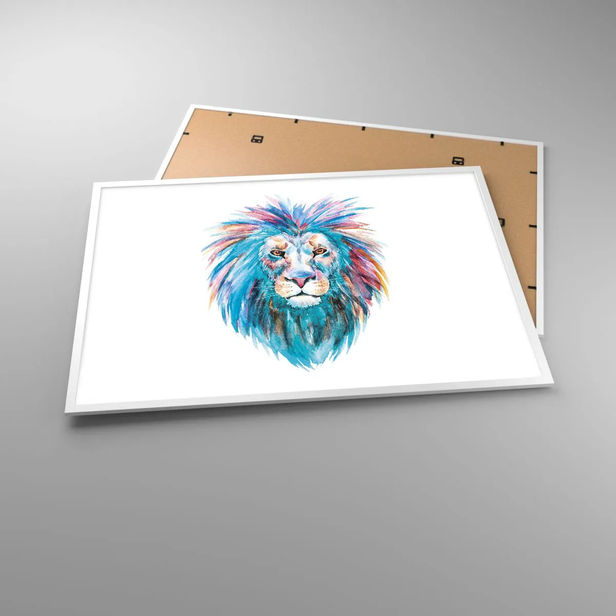 Affiche dans un cadre blanc - Poster - Aura électrique - 100x70 cm