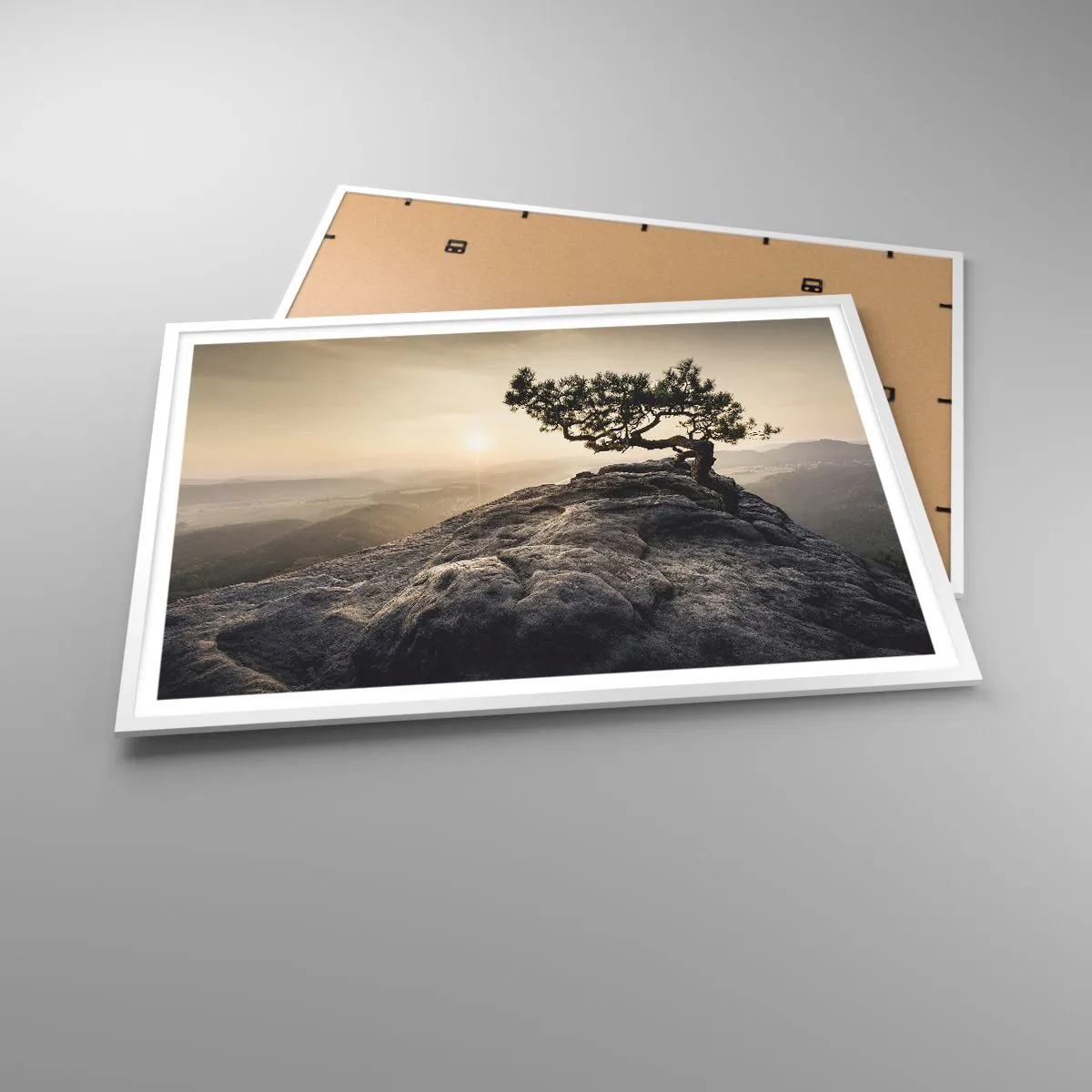 Affiche dans un cadre blanc - Poster - La vie gagne toujours - 100x70 cm