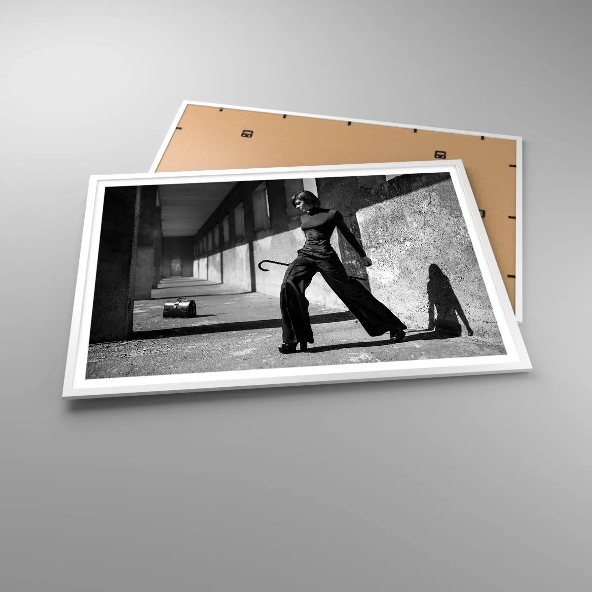 Poster in cornice bianca - Eleganza cittadina - 100x70 cm