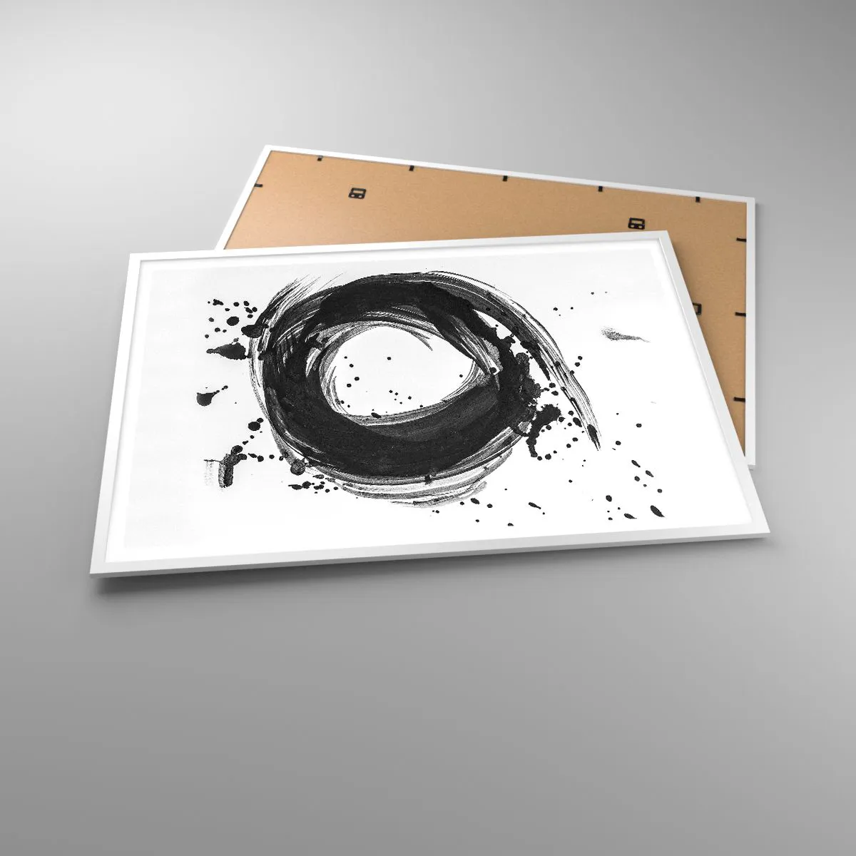 Plakat i hvid ramme - Skabelsens hvirvelstrøm - 100x70 cm