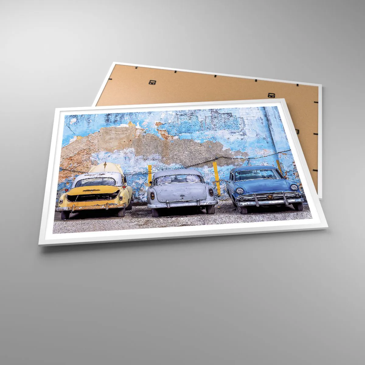 Poster in einem weißen Rahmen - Treffen der Veteranen - 100x70 cm