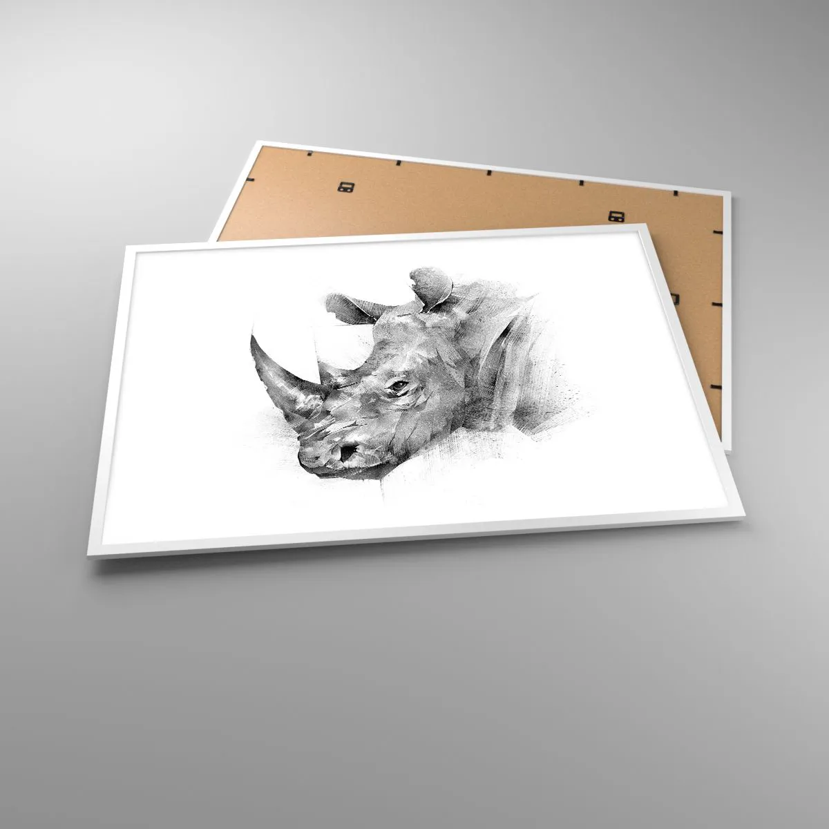 Poster in einem weißen Rahmen - Afrikanisches Porträt - 100x70 cm