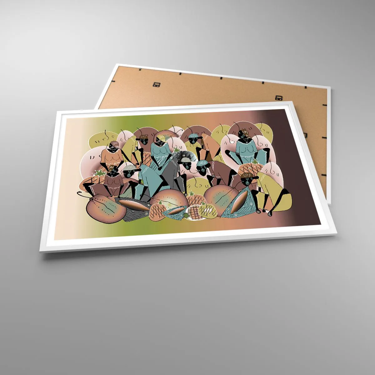 Poster in einem weißen Rahmen - Ein toller Urlaub steht bevor - 100x70 cm