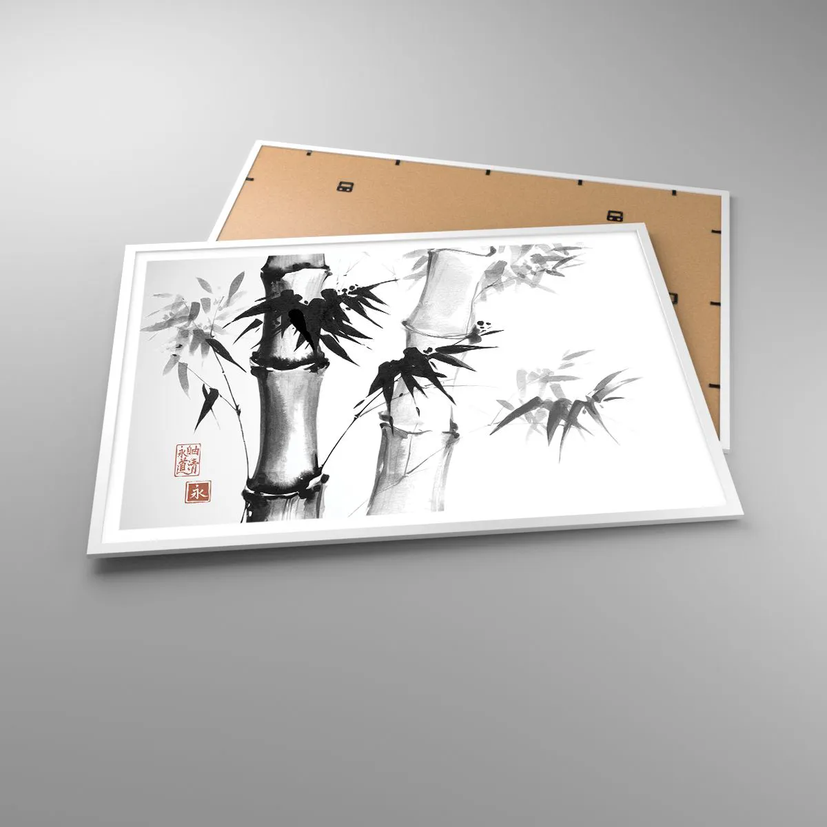 Plagát v bielom ráme - Blízky záber na orient - 100x70 cm