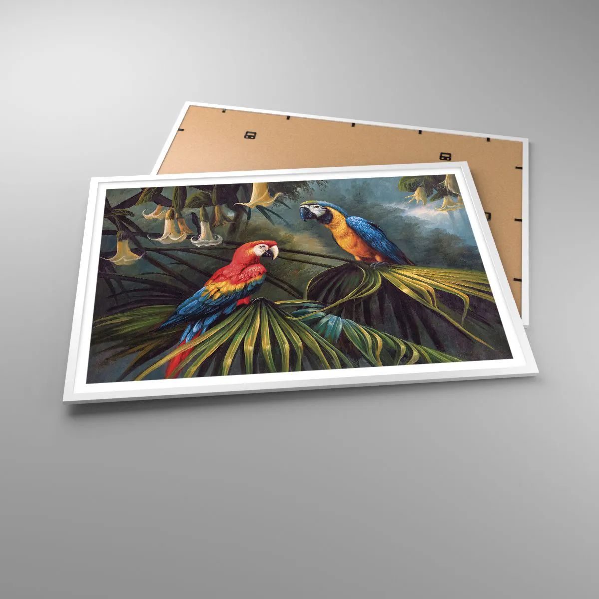 Plakat w białej ramie - Romantyzm w tropikach - 100x70 cm