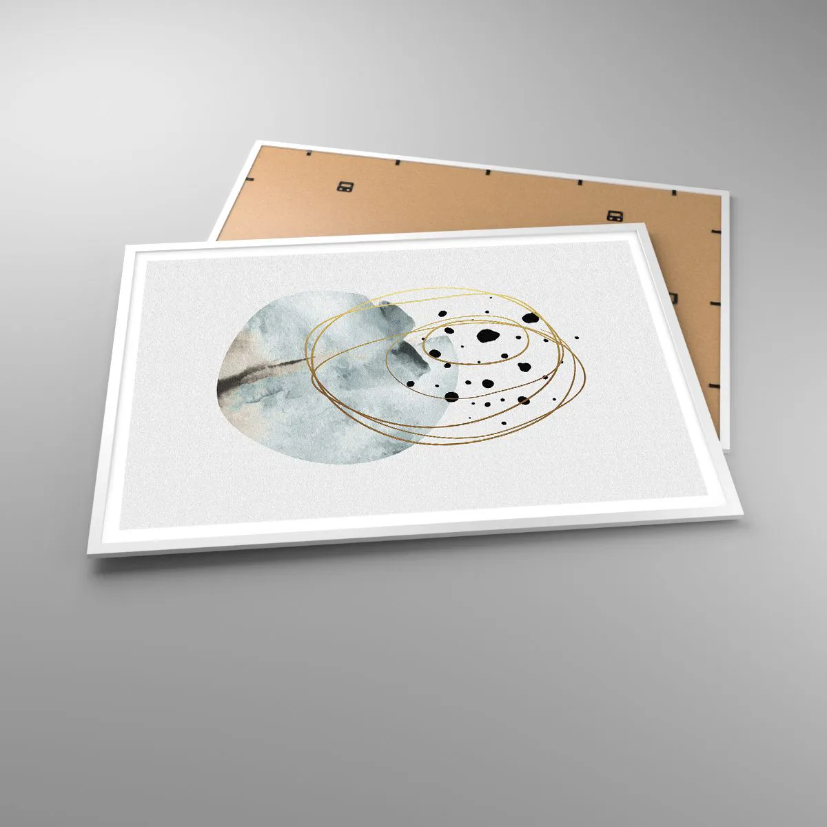 Affiche dans un cadre blanc - Poster - Emmêlement de l'espace - 100x70 cm