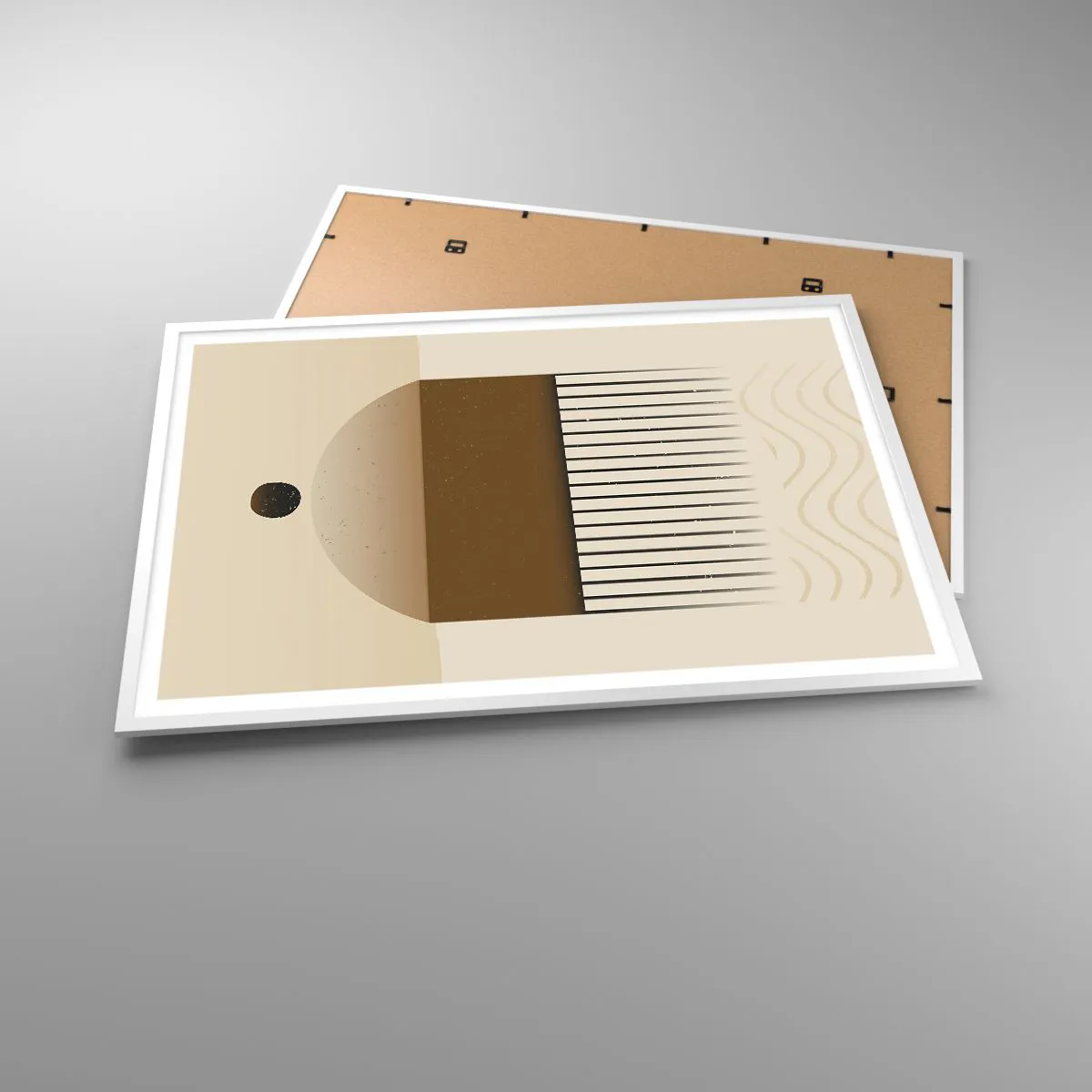 Poster in cornice bianca - Diversi stati - 100x70 cm