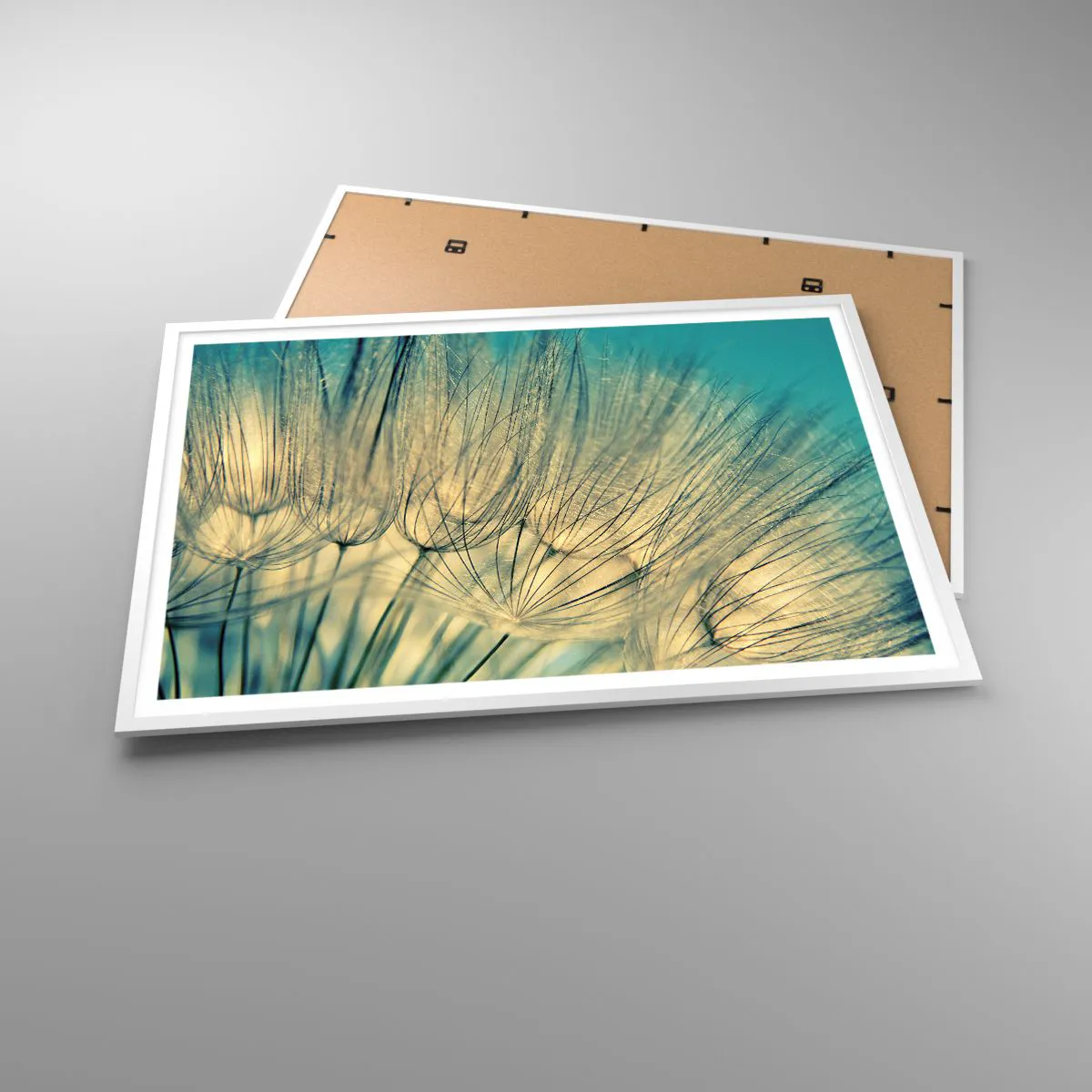 Affiche dans un cadre blanc - Poster - En attente du vent - 100x70 cm